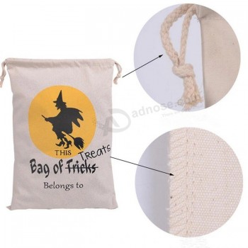 Groothandel Katoenen Zak Bundels Geschenkverpakking Trekkoord Zakje voor Halloween