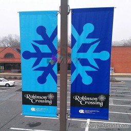 kundenspezifische hochwertige vertikale Straßenlaternenmast-Banner für Werbeveranstaltung