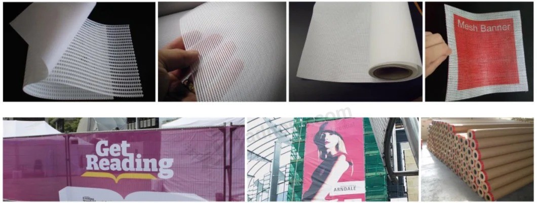 Printable White Color PVC Coated Mesh Banner