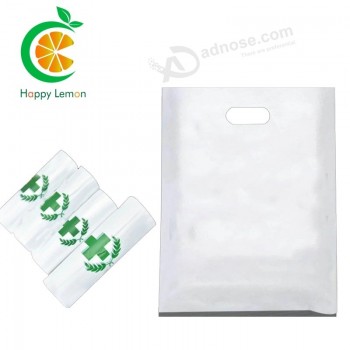 100% biologisch afbreekbare composteerbare PLA Custom Design Logo Printing Goedkope biologisch afbreekbare stans plastic boodschappentas