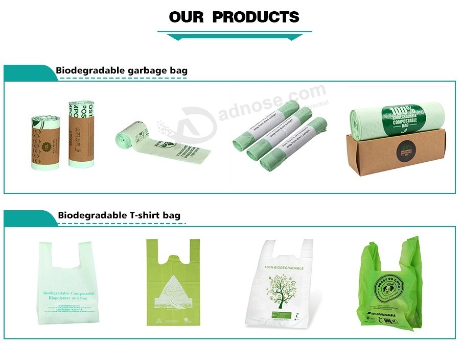 100% Biodegradable Compostable PLA Custom Design Logo Printing Cheap Biodegradable Die Cut Plastic Shopping Bag