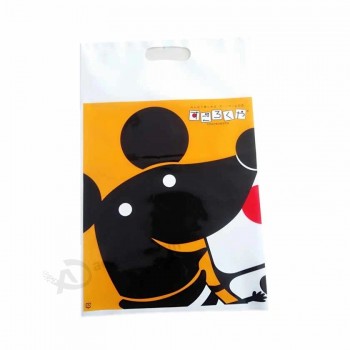 Borse della spesa fustellate in plastica colorate LDPE personalizzate con logo di design