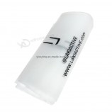 Sacchetto di imballaggio con cerniera in plastica EVA trasparente con design personalizzato con logo nero stampato