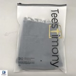 사용자 정의 로고 인쇄 플라스틱 지퍼 가방 의류 의류 포장 가방