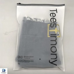 사용자 정의 로고 인쇄 플라스틱 지퍼 가방 의류 의류 포장 가방