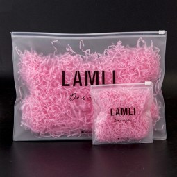 Aangepaste logo zeefdruk Frosted EVA Zip lock plastic zakken voor het verpakken van badmode Bikini sieraden kleding