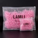 Logo personalizzato serigrafia smerigliato EVA Zip Lock sacchetti di plastica per l'imballaggio costumi da bagno Bikini gioielli abbigliamento