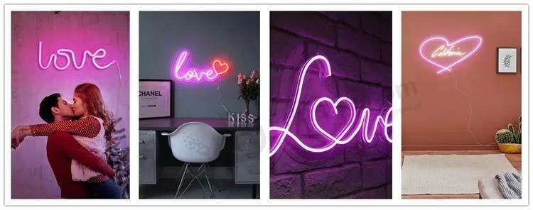 LED Luminous Lights Progress Not Perfection Neon Sign with White Clear Acrylic Holder Base