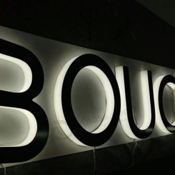 높은 인기 Halo Luminous Acrylic LED Sign 알파벳 편지