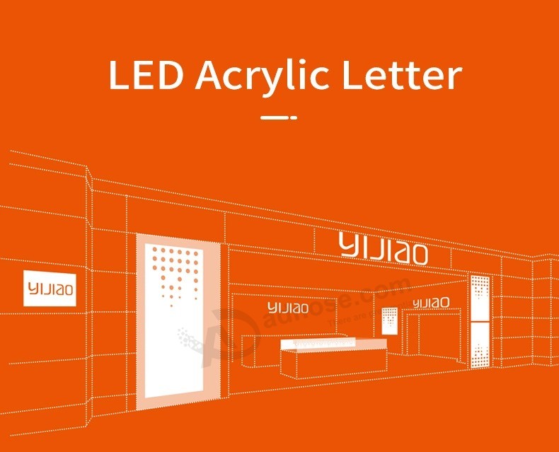 High Popularity Halo Luminous Acrylic LED Sign Alphabet Letter