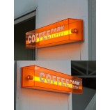 Piastra acrilica LED Color Neon Acrilico Cartello per porte Scatola luminosa personalizzata Display Box per esterni