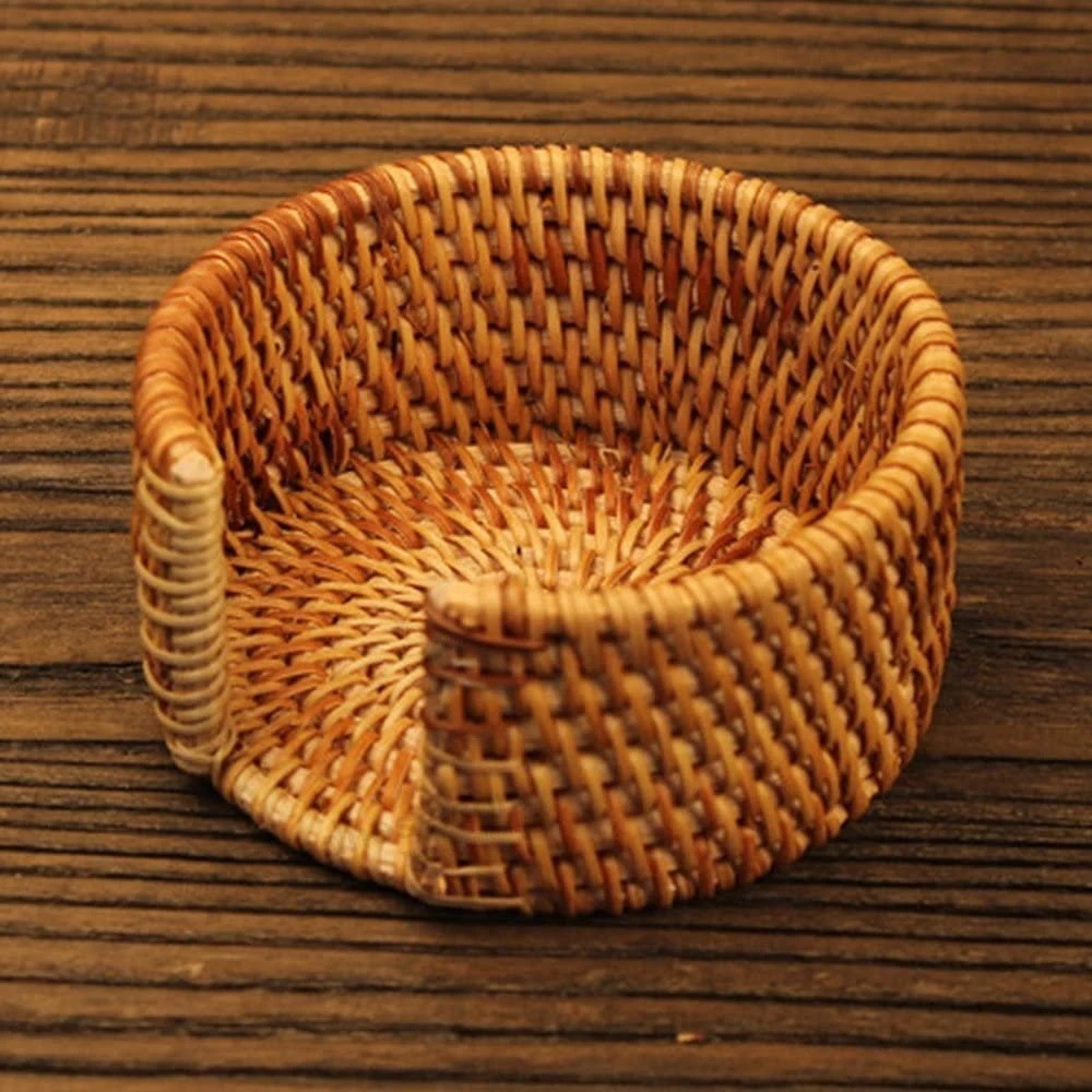 Rattan Coasters Handcrafted Eco-Friendly Coffee Cupmat Tea Cup Mat Teapot Vine Placemat