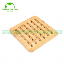 Bamboo Wooden Hot Pot Dining Table Mats with logo