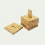 Accesorios de cocina Mantel individual de comedor de madera antideslizante, almohadillas calientes de grado alimenticio