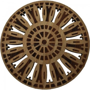 Laser Cutting Wooden Drink Coaster & Placemat with Clear Grain