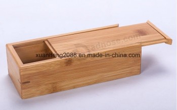 Aangepaste gravure Logo Opslag Lade Sieraden Gift Bamboe Houten Doos