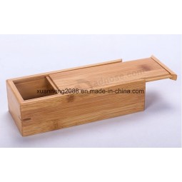 Incisione personalizzata Logo Cassetto di stoccaggio Gioielli Regalo Scatola di legno di bambù