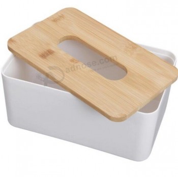 Großhandel individuell gedrucktes logo serviettenhalter kreative bambus seidenpapier box