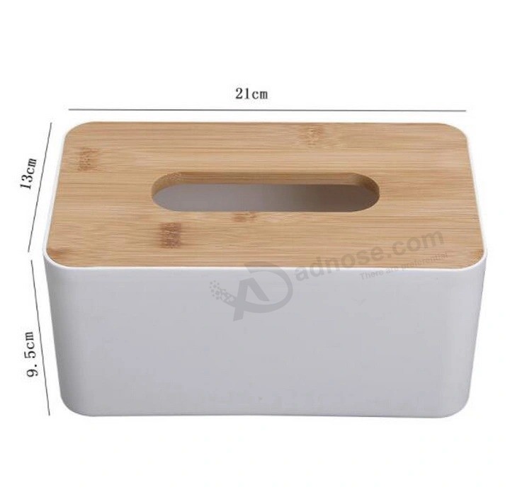 Wholesale Custom Printed Logo Napkin Holder Creative Bamboo Tissue Paper Box