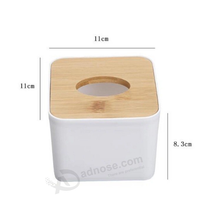 Wholesale Custom Printed Logo Napkin Holder Creative Bamboo Tissue Paper Box