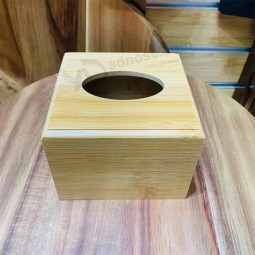 종이 타월 티슈 박스 사용자 정의 로고 광고 레스토랑 호텔 대나무 목재 보관 종이 상자 홈 데코