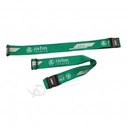 Venta al por mayor Cinturón de equipaje de viaje ajustable impreso a granel Logotipo personalizado Correa de equipaje de nailon personalizada