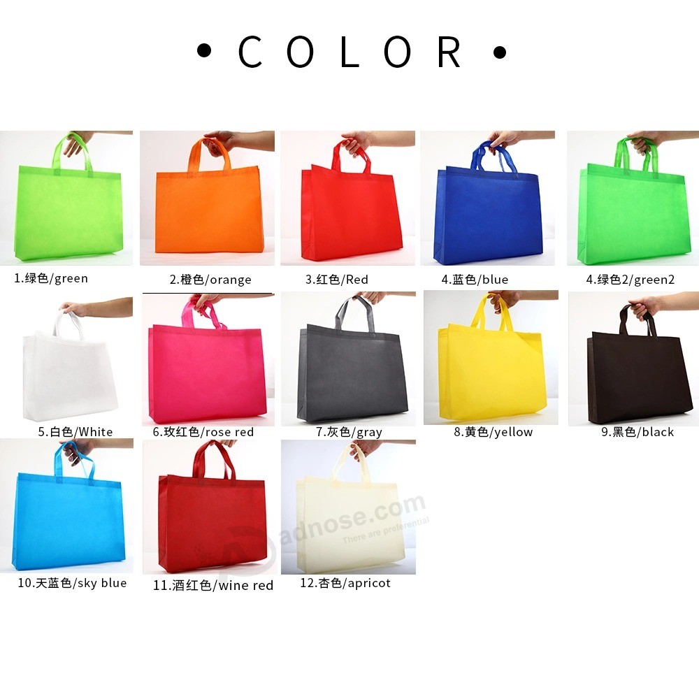 Shopping Bags with Logos Reusable Eco-Friendly Advertising Tote Non Woven Custom Shopping Bag