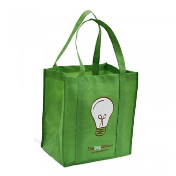 Borsa non tessuta promozionale di alta qualità per lo shopping personalizzata con logo stampato