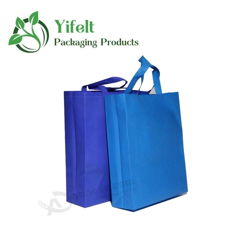 Custom Printed Logo Foldable Non Woven Shopping Tote Bag, Large Capacity Grocery Packaging Bags