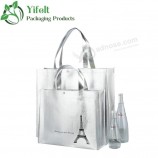 Stampa personalizzata logo laminato laser eco riutilizzabile supermercato generi alimentari promozione shopping tessuto non tessuto Carry Fabric Tote Cloth Bag per la borsa della s
