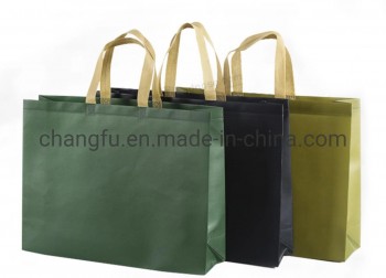 Heavy Duty Custom Logo Laminato Riciclabile Drogheria Non Tessuto Shopping Bag Cliente