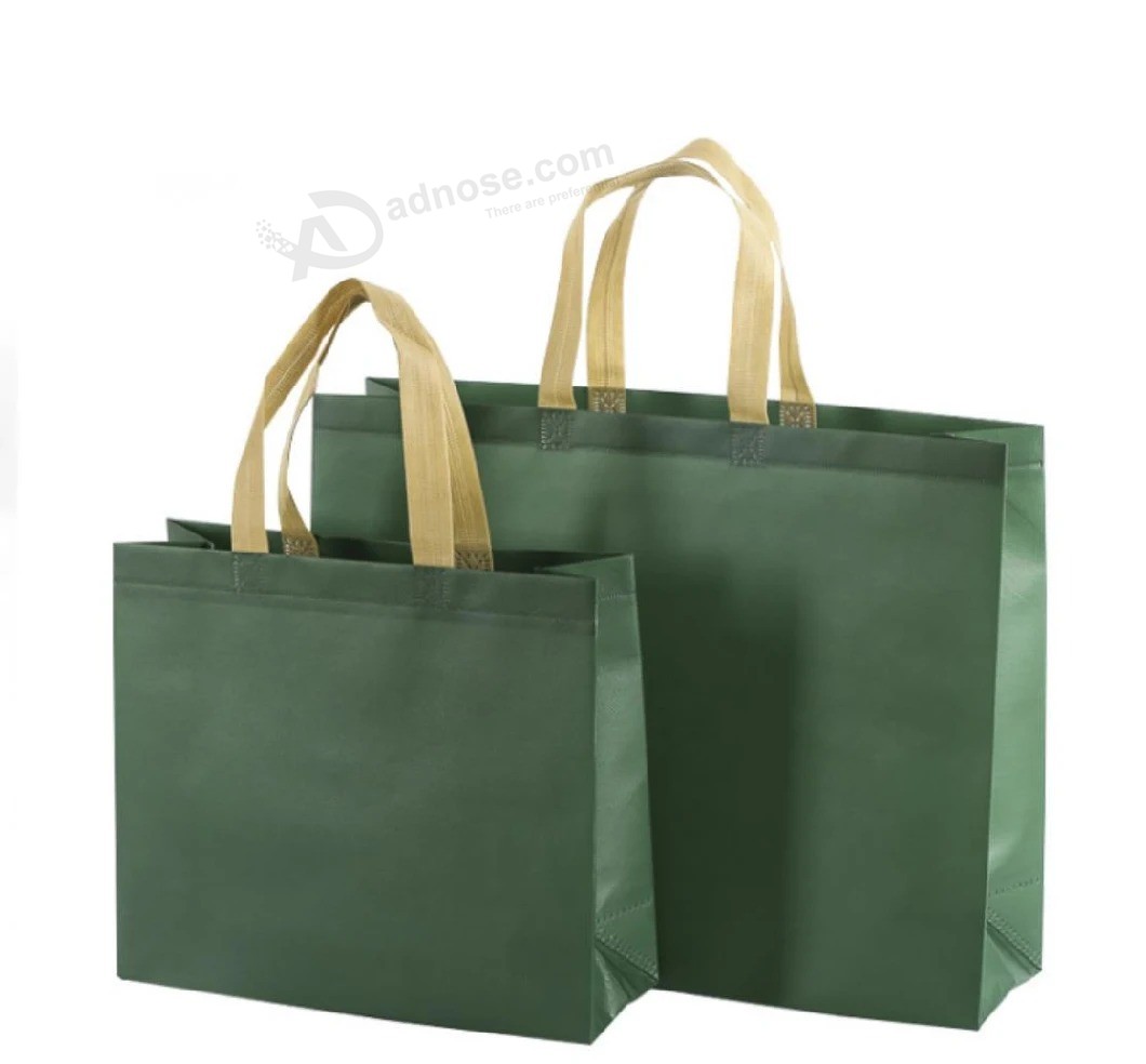 Heavy Duty Custom Logo Laminated Recyclable Grocery Non Woven Shopping Bag Customer