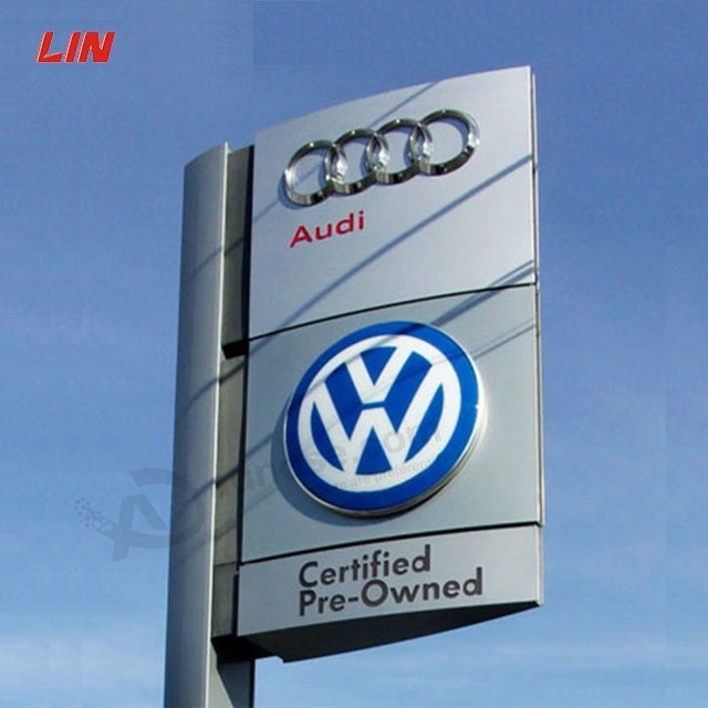 Auto Signage Round Car Logo Vacuum Illuminated Car Signage LED Signage Acrylic Sign Board