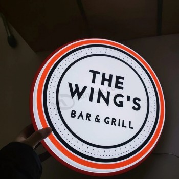 Forma personalizzata Lightbox Piccola pubblicità esterna Vuoto Formatura acrilico LED Blister Light Box Logo Sign Board