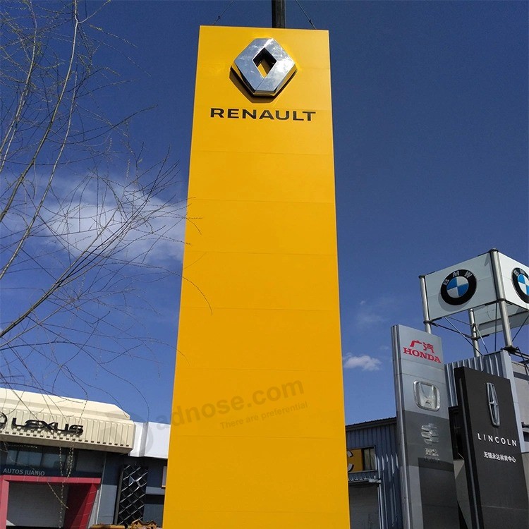 High Quality Vacuum Coating Auto LED Car Logo Sign Board for Pylon and Billboard for Advertising Car Store