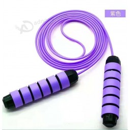 Cuerda de saltar ajustable para mujeres Venta al por mayor Logotipo personalizado Gimnasio Fitness Mango largo Pesado Pesado PVC Cuerda para saltar