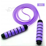 Femmes Corde à sauter réglable en gros Logo personnalisé en gros Gym Fitness Longue poignée Lestée Lourd PVC Corde à sauter