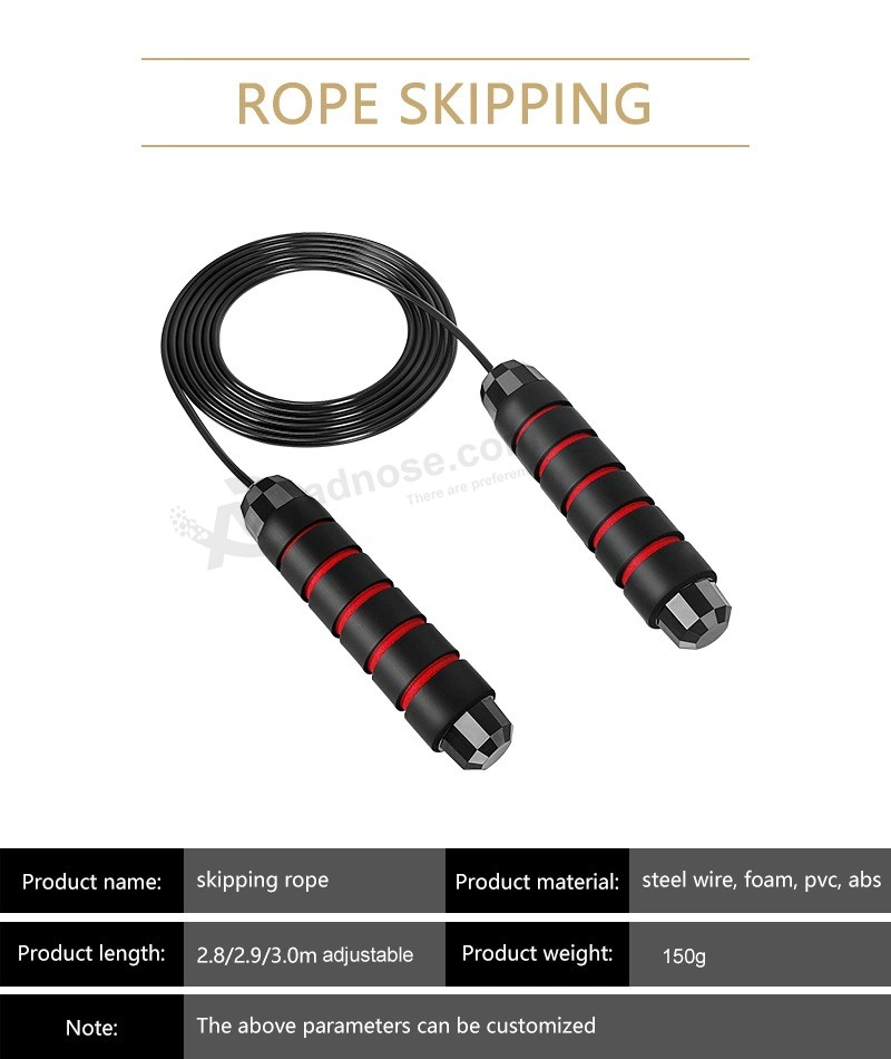 Customized Logo High Quality Steel Wire Jump Rope Sports Exercise PVC Weighted Skipping Rope
