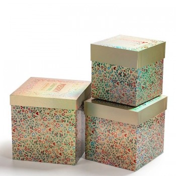 Firstsail Tazza di Natale Impilamento Ornamento Stoccaggio Confezione Quadrata Regalo Scatola di Carta per Cioccolato Candy Calzini Sapone Cosmetico Elettronica di Consumo