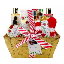 Custom Body Care Wash SPA Christmas Bath Box Gift Sets with Sock