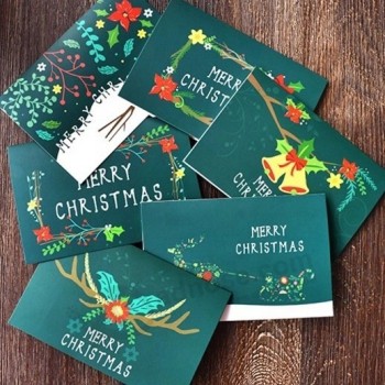 Bella cartolina d'auguri di Natale di buon compleanno personalizzata, design della carta d'auguri, set di scatole di biglietti d'auguri personalizzati