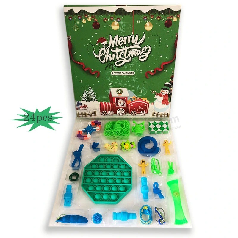 Tiktok Hot Sale Blind Box Christmas Gifts 24 PCS Sensory Fidgets Advent Calendar Toys Set Fidget Pack