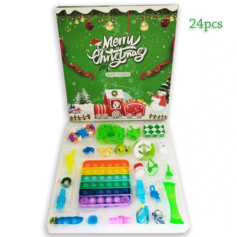 Tiktok Hot Sale Blind Box Christmas Gifts 24 PCS Sensory Fidgets Advent Calendar Toys Set Fidget Pack