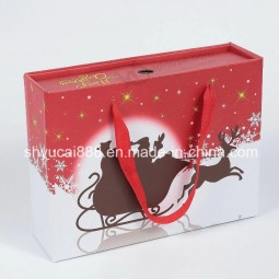 2021 Scatola di carta regalo per cassetto di Natale di nuovo design e set di sacchetti di carta 05