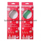Juego de pajitas de metal de acero inoxidable de acero inoxidable de grado alimenticio de color ecológico reutilizable de venta caliente de Amazon con caja de regalo de Navidad, ca