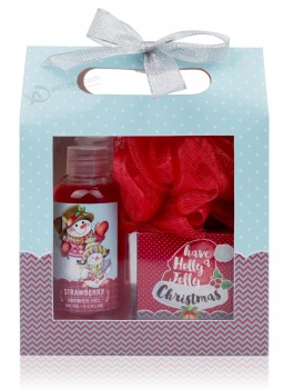 Set regalo da bagno con scatola di carta SPA per il corpo di Buon Natale OEM di fabbrica