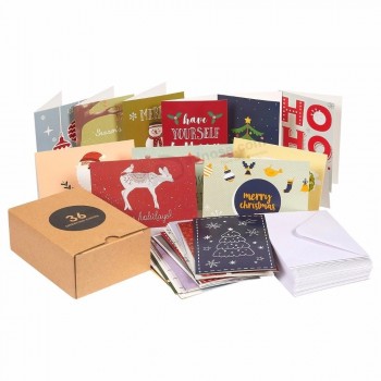 36 Frohe Weihnachten Grußkarten bulk Box Set sortiert Winterurlaub Weihnachten 36 Sonderdesigns