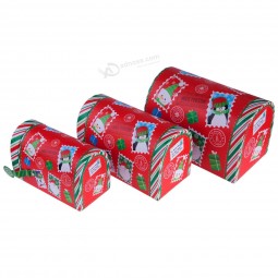 Confezione regalo rigida artigianale personalizzata Scatola di imballaggio per fast food, scatola di imballaggio stampata per tè / caffè, elegante set regalo di Natale per torta di