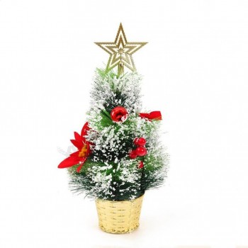 ミニクリスマスツリーミニクリスマスツリーカラフルな装飾品ボール人工植物豪華なクリスマスギフト