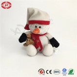 雪人拥抱棕熊可爱圣诞毛绒假日儿童玩具